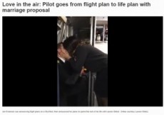 【海外発！Breaking News】パイロットが機内アナウンスでプロポーズ　乗客からは大きな歓声（米）＜動画あり＞