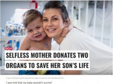 【海外発！Breaking News】リスク覚悟で2つの臓器を我が子に提供した母「今後も息子の成長を見届けたい」（英）＜動画あり＞