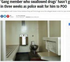 【海外発！Breaking News】麻薬を飲み込んだ密売人、意地でも排便せず拘置所で3週間便秘（英）