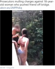 【海外発！Breaking News】高さ18mの橋の上から友人に押された16歳「生きているのが奇跡」（米）＜動画あり＞