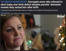 【海外発！Breaking News】実親の中絶要求を拒否、出産した代理母が苦悩告白も　「代理母にそんな権利はない」と世間の声（米）