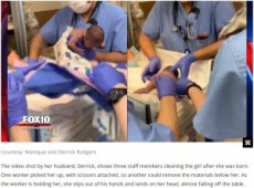 【海外発！Breaking News】赤ちゃんを病院スタッフに落とされた両親、証拠動画を公開「娘は脳出血を起こしていた」（米）＜動画あり＞