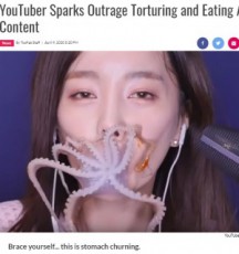 【海外発！Breaking News】タコやイカを生きたまま食べる韓国のYouTuberに「動物虐待」の批判殺到＜動画あり＞