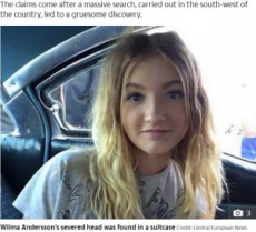 海外発 Breaking News 17歳少女を元恋人が斬首か 頭部だけ発見されるも男は容疑を否認 スウェーデン 記事詳細 Infoseekニュース
