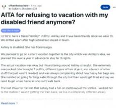 【海外発！Breaking News】「障害のある友人との旅行を断った私って最低？」女性の投稿が物議を醸す