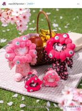 ミャクミャクファンも衝撃「全身桜柄」ぬいぐるみにX賛否 ミャクミャクファンも衝撃「全身桜柄」ぬいぐるみにX賛否