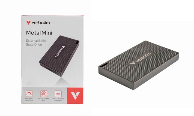 VerbatimからSSD「Metal Mini」　クレカより小さい外付け