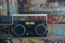 Bluetoothスピーカー　過去作品 80年代ブームボックス風のカセットプレーヤー搭載 Bluetoothスピーカー