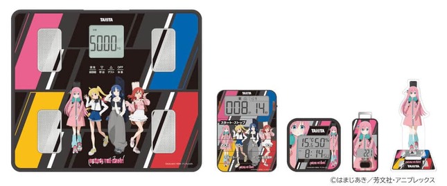 タニタ「ぼっち・ざ・ろっく!」コラボの音声体組成計、歩数計ほか タニタ「ぼっち・ざ・ろっく!」コラボの音声体組成計、歩数計ほか