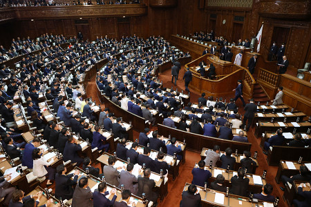 衆院本会議の首相指名選挙