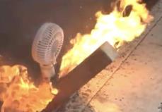 横須賀市が動画公開、リチウムイオン電池の発火再現　ごみ処理施設火災受け