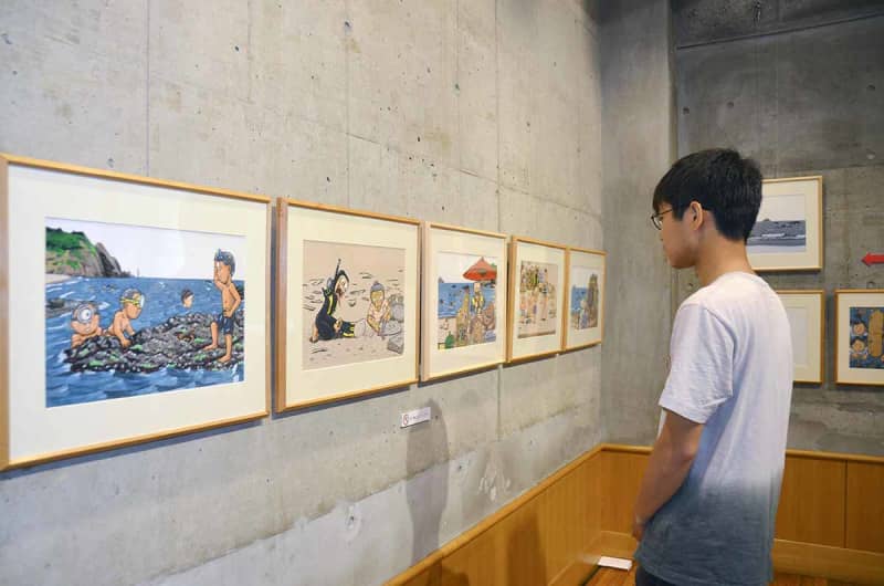 絵本作家・川端誠さんの企画展、大磯町で　「お化けの海水浴」原画や民具紹介
