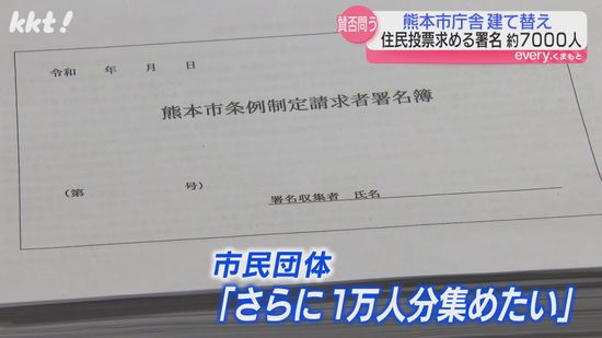 ｢熊本市庁舎建て替えの賛否問う｣集まった署名は必要数の約6割 さらに1万人目指す