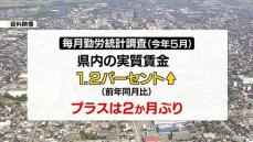 実質賃金　プラス傾向に　富山県内