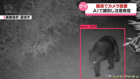 ＡＩでクマ見分けて注意情報送信　砺波市でカメラ設置