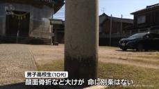 バイクの男子高校生大けが　魚津市の神社の鳥居にぶつかる　「漁港周辺に少年がたむろ」の通報後