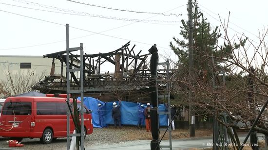 昨夜　黒部市荻生で住宅全焼の火事　住人男性と連絡取れず