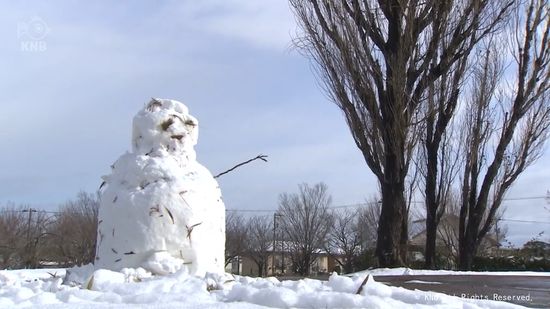 富山県内平野部で積雪　寒さも厳しく