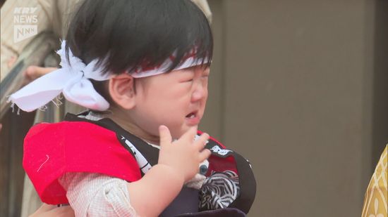 この日は…先に泣いたほうが勝ち！赤ちゃん“泣き相撲”大会～下関・亀山八幡宮～