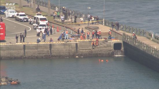 下関・唐戸市場そばの岸壁から車両が海に転落 1人救助も死亡確認