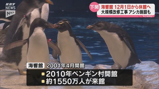 下関・海響館が来月1日から休館