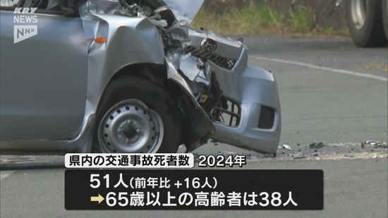 2024年の交通事故の死者は51人 前の年の1.5倍と大幅に増加 高齢者は38人