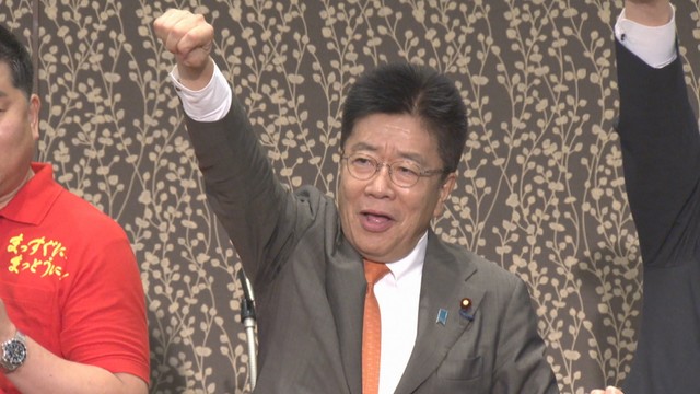 自民総裁選　加藤元官房長官が地元で決起大会　岡山