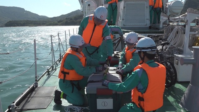 離島での大規模停電に備え　海上保安署と電力会社が訓練　香川・土庄町