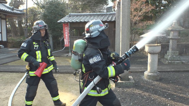 善通寺市の寺院で消防訓練　1月26日の文化財防火デーを前に　香川