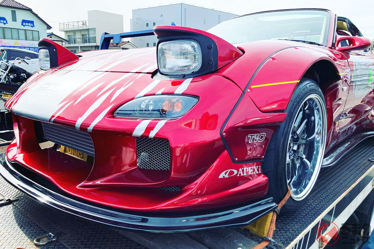 マツダ「RX-7ワイスピ仕様」ナンバー取得!? タルガトップ「イケマシン」が格好いい！ どんなカスタムカーだった？