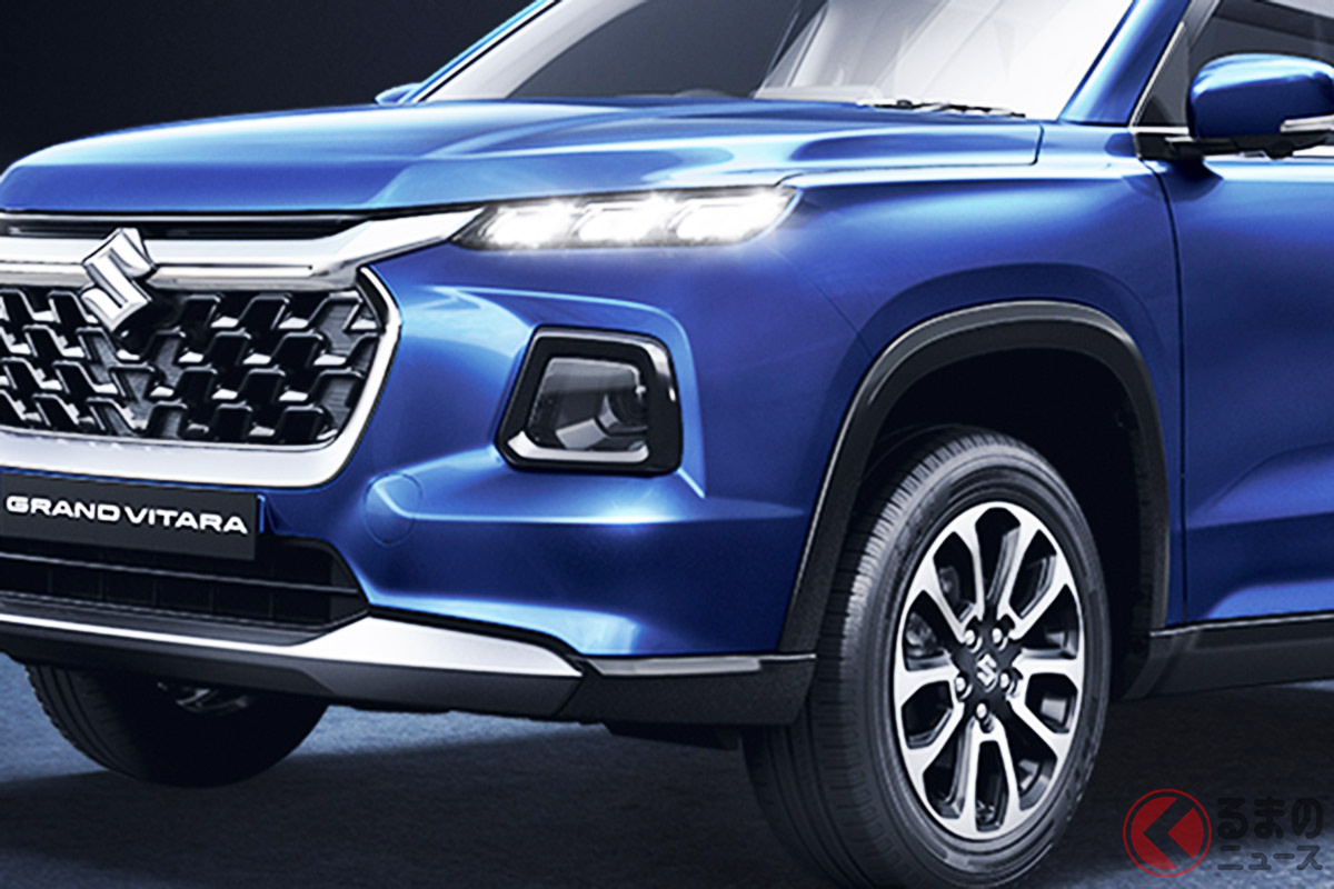 スズキ、最上級新型SUV「グランドビターラ」世界初公開！ ゴツ顔強調した姿とは？ 印より投入へ