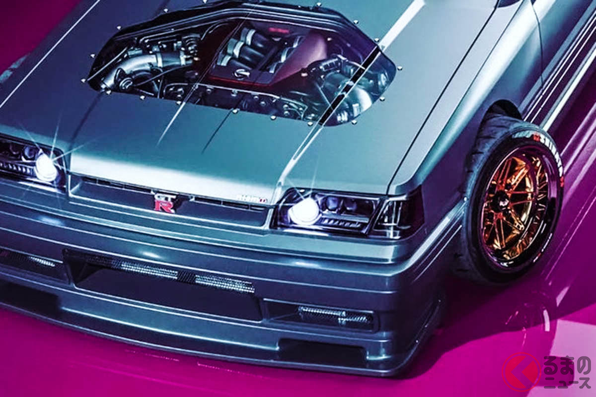 35年以上前の「昭和」な日産「スカイライン」に現行「GT-R」のエンジンを搭載!? 「R31型」レストモッド仕様のレンダリングがスゴイ