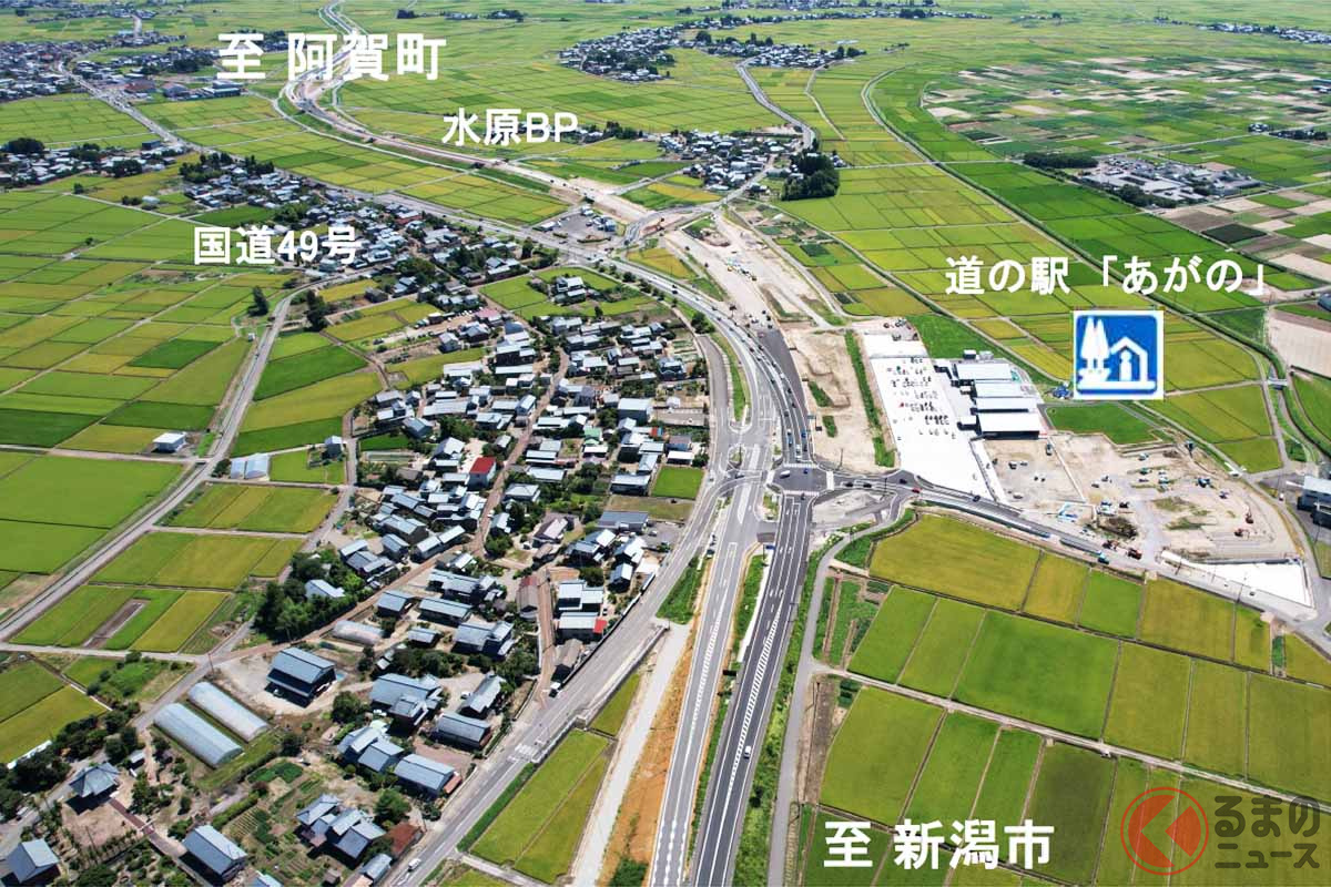 中心市街地を通過！ 新潟の国道49号「水原バイパス」12月に部分開通