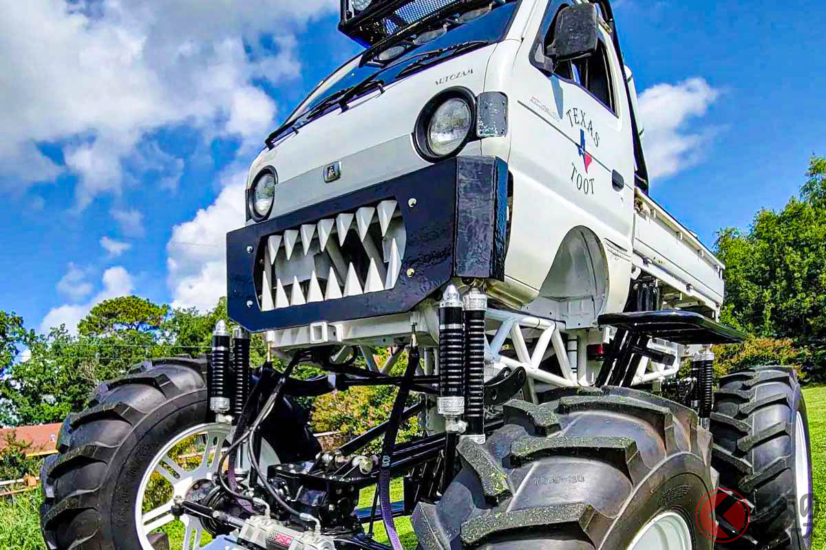 お歳暮・冬ギフト特集 2024 人気ランキング V8」搭載の「軽トラ」!? 車高爆上げ＆巨大タイヤ装備で「縮尺 その他