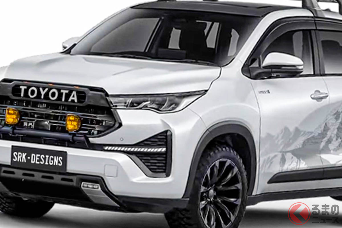 トヨタ新型「SUVミニバン」に“TOYOTA”ロゴが輝く「本格オフロード仕様