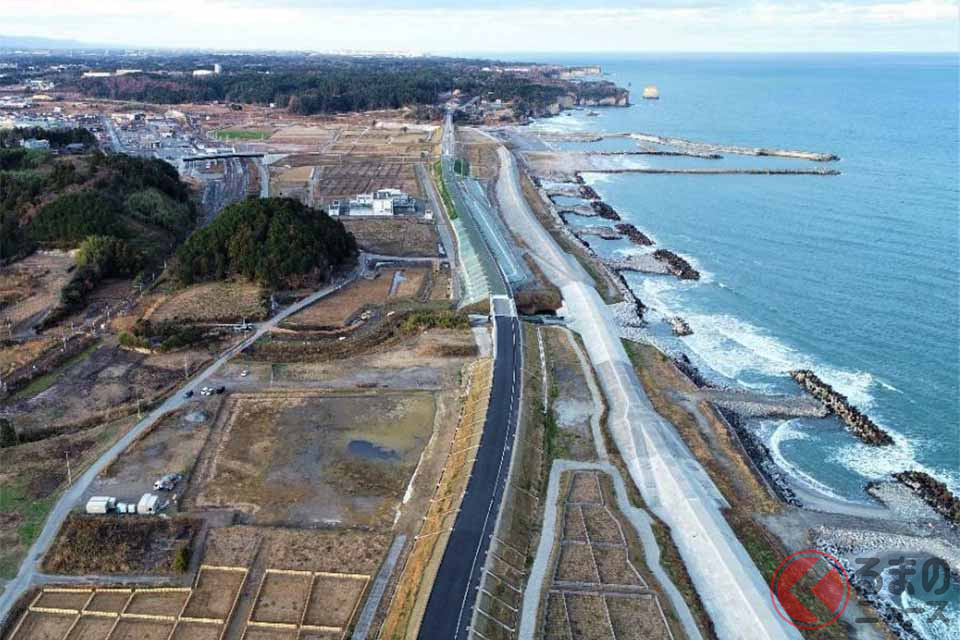 福島の海沿い復興幹線「浜街道」2月に毛萱工区開通 広野から富岡まで1本に