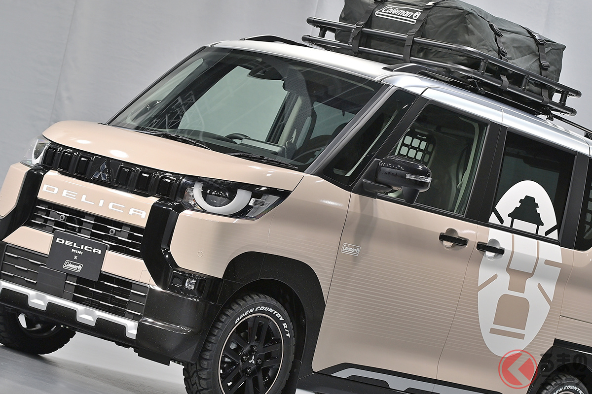 三菱 新型軽SUV「デリカミニ」にユーザーの反響集まる！ 車中泊可能の「オシャ」なキャンプ系コラボモデルに期待の声も