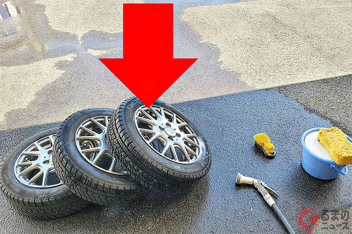 「外した冬タイヤ」“横置き”VS“縦置き”どっちがいい？ 実は条件によって異なる「タイヤの保管方法」とは
