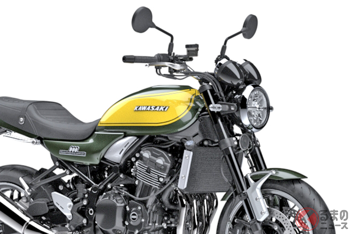 レトロ感スゴい！ カワサキ「Z900RS」に“鮮烈イエロー”の特別モデル登場！ 「Z1」オマージュモデルに新色設定し発売