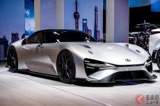 伝説の「LFA」の後継車が登場!? レクサス新型「爆速スーパースポーツカー」がめちゃカッコいい！ 異形ハンドル＆MT搭載か？