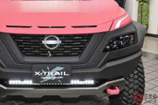 日産が新型「“魔改造”SUV」初公開！ ド迫力ワイドボディ＆ド派手ピンクの「アグレッシブパパ」向け「エクストレイル」とは