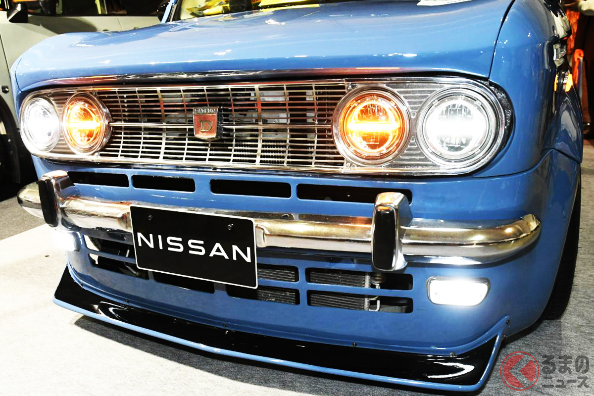 日産、謎の「ブルーバードワゴン!?」実車展示！ 丸目4灯のレトロ顔に注目！ 京都校手掛ける「SETO」とは｜Infoseekニュース