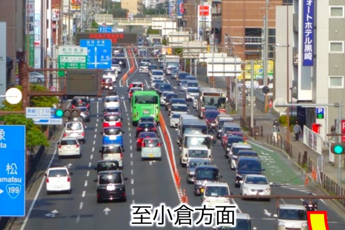 “大渋滞エリア”が「信号ゼロ」に!? 北九州の「黒崎バイパス」が工事大詰め 国道3号またぐ「巨大橋桁」もついに出現!?