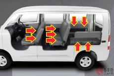 ダイハツ斬新「“4列9人乗り”ミニバン」に大反響！ 全長4m＆“対面シート”に「ギチギチやん」「小さな護送車」の声も！ “5速MT”で操る「グランマックス」尼国仕様に熱視線！