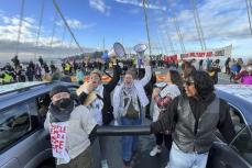 米、抗議デモで80人拘束　イスラエル批判、車で橋封鎖