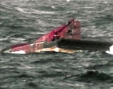 韓国漁船転覆し船長死亡　島根県沖、1人不明