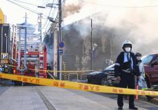 喫茶店で火災1人死亡、富山市　厨房から出火か