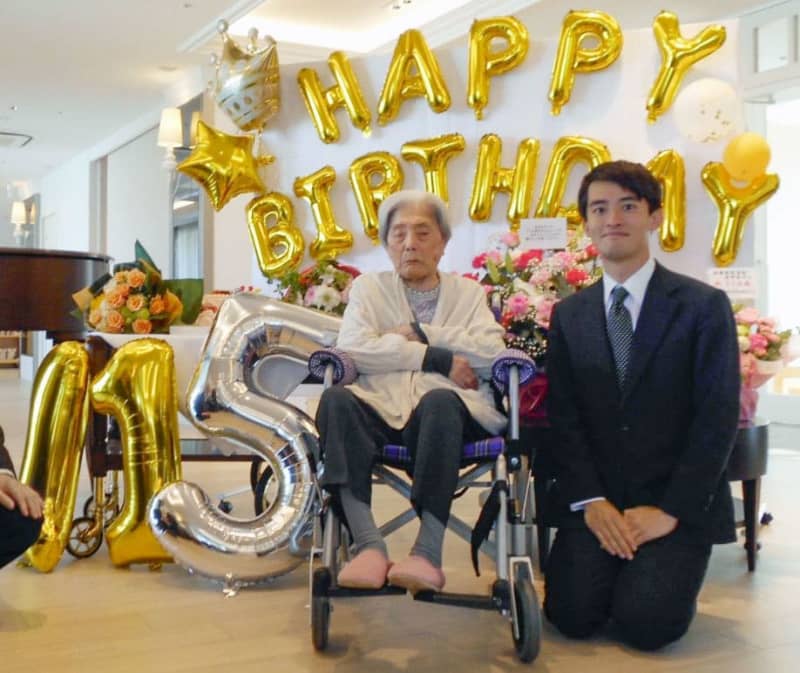 115歳「カルピス」好きの甘党　兵庫の国内最高齢・糸岡富子さん