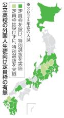 外国人生徒の定員枠2割　公立高入試、対応に地域差