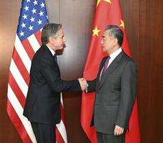 米国務長官、台湾海峡の安定強調　中国外相と対話継続を確認